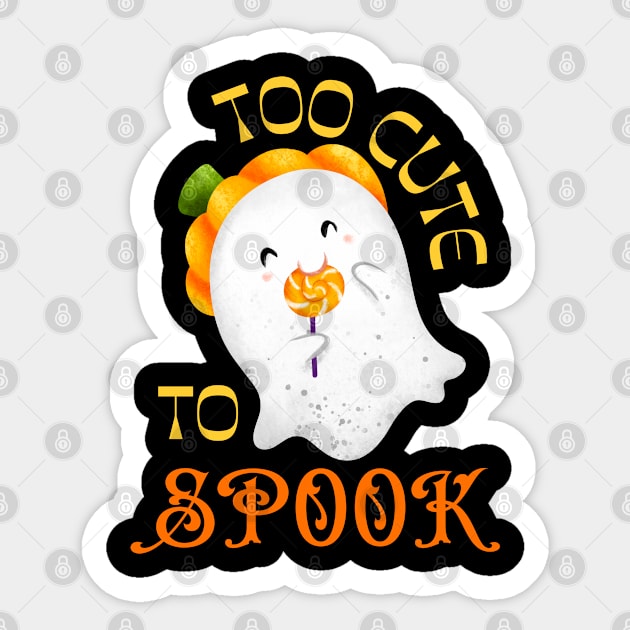 Too Cute to Spook Sticker by MzM2U